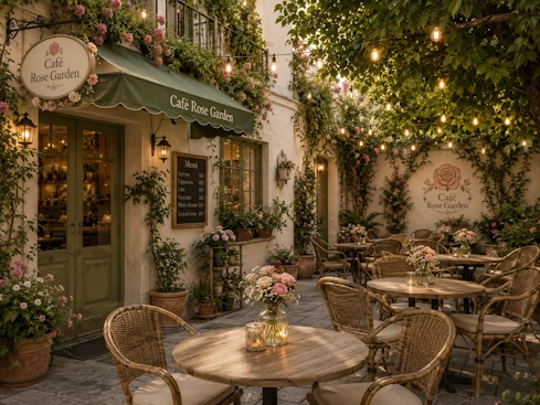 Vista exterior de Café Garden Rose