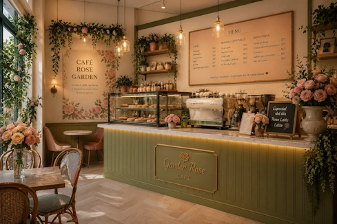 Interior de Café Garden Rose